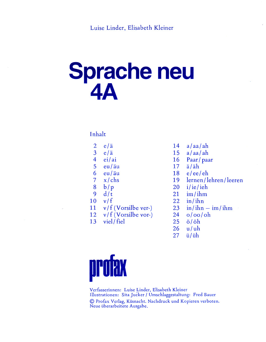 Sprache Neu 4a Profax