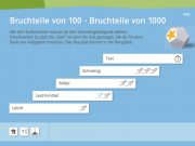 Regeltrainier 6: Schwierigkeitsstufen Bruchteile von Zahlen