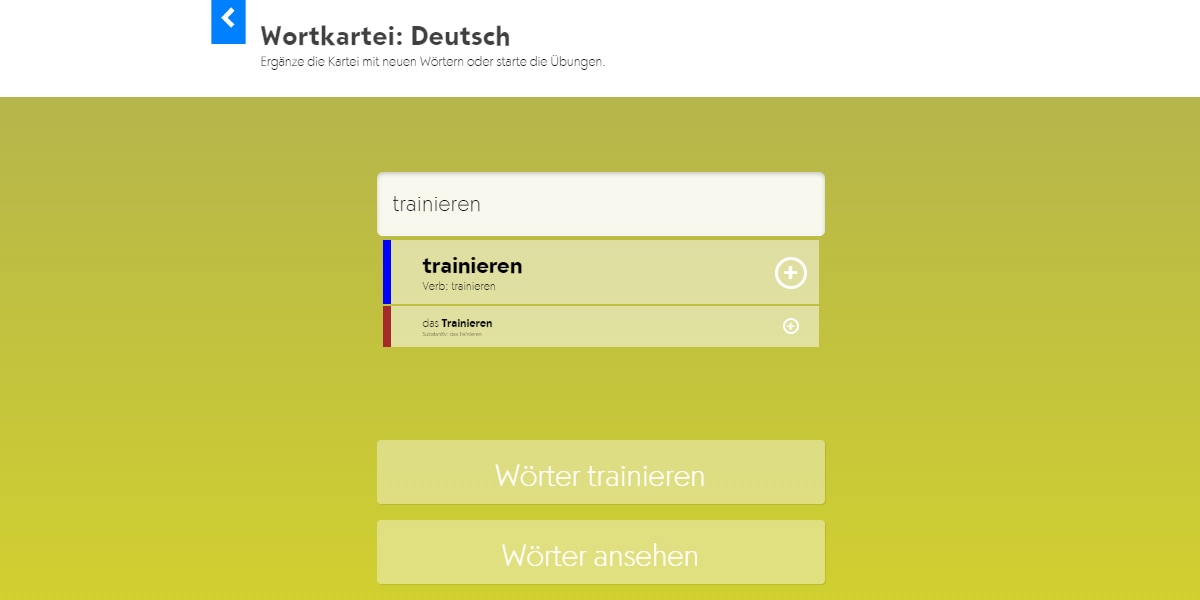 Lernwortschatz erfassen