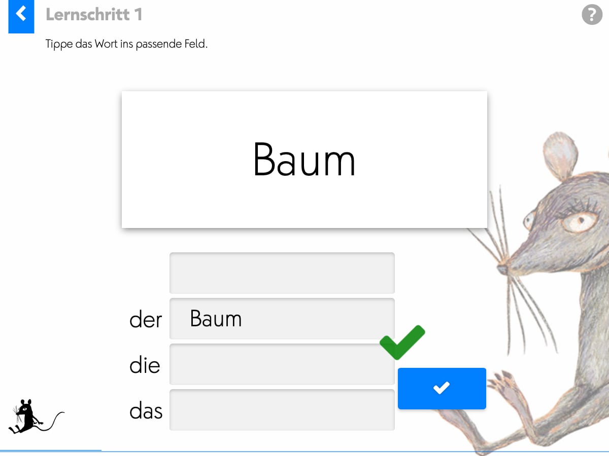 Katze mit tz: Gruppe Maus – Lernschritt 1