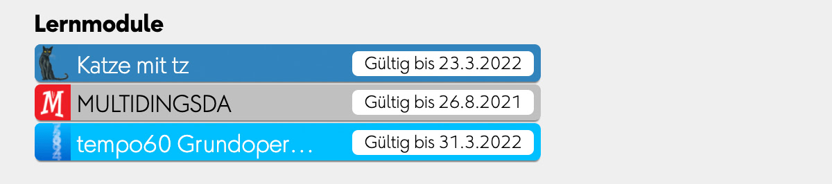 profaxonline – Gültigkeitsdauer der Lernmodule