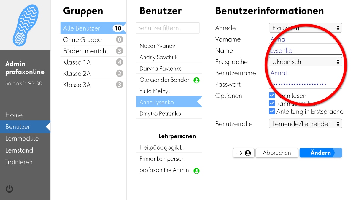 MULTIDINGSDA: Erstsprache Ukrainisch