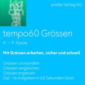 tempo60 Grössen