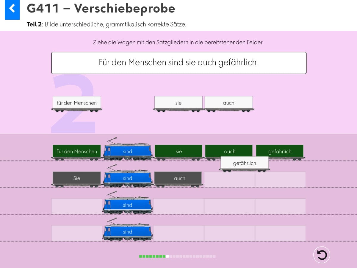 Wortgrammatik: Grundlagen – Verschiebeprobe
