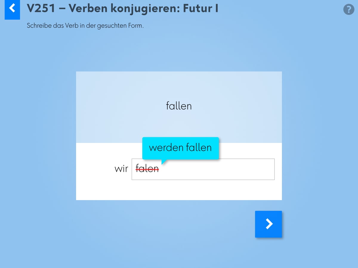 Wortgrammatik: Verben – V251 Konjugieren