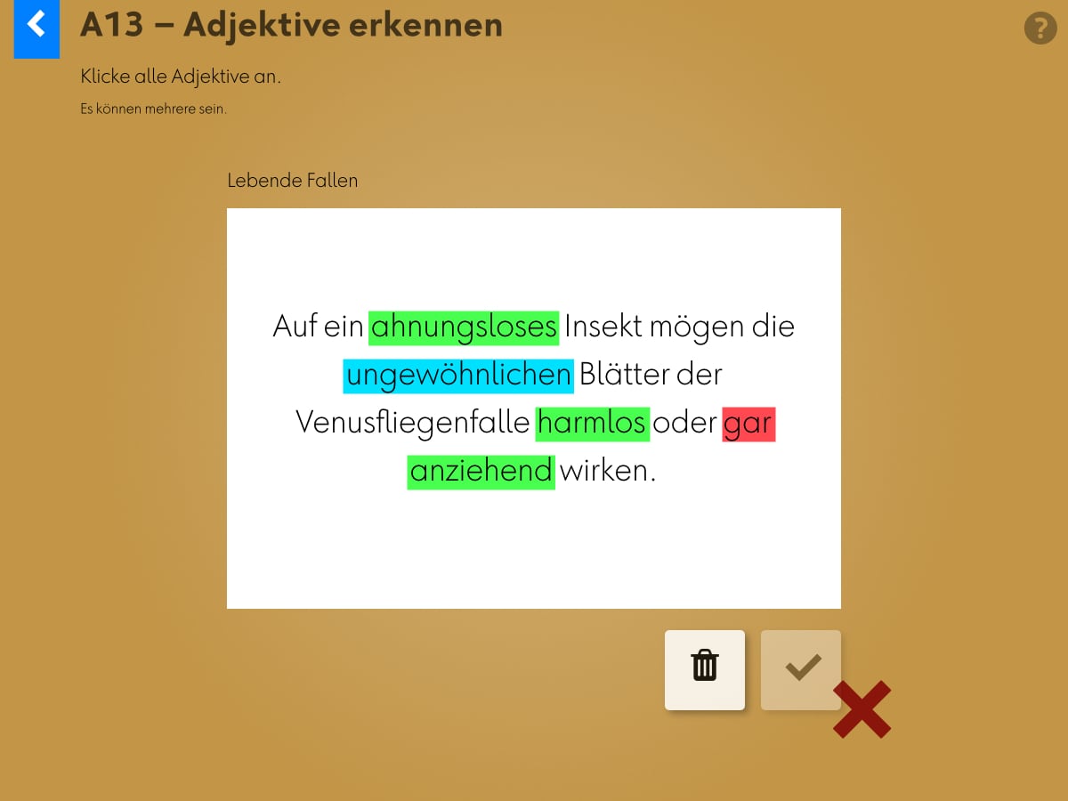 Wortgrammatik: Ajektive – A13 Adjektive erkennen